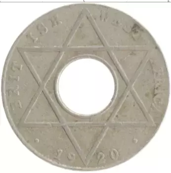 Монета 1/10 пенни Западной Африки 1920 года Медно-никель Георг V