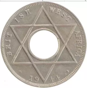 Монета 1/10 пенни Западной Африки 1944 года Медно-никель Георг VI