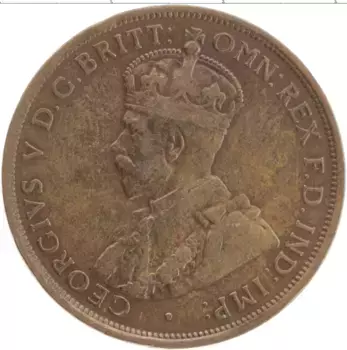 Монета 1/12 шиллинга Острова Джерси 1913 года Бронза Георг V