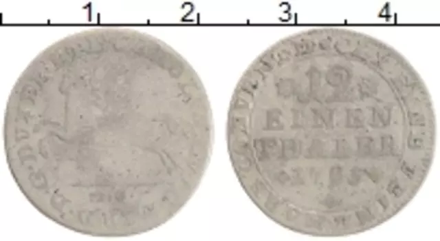 Монета 1/12 талера Брауншвайг-Люнебурга 1795 года Серебро