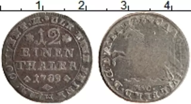 Монета 1/12 талера Брауншвайг-Люнебурга 1799 года Серебро