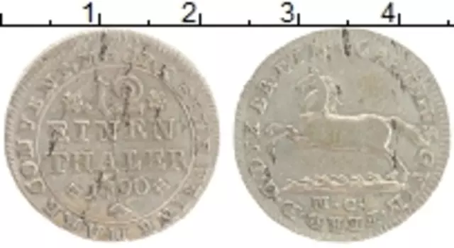 Монета 1/12 талера Брауншвайга 1790 года Серебро