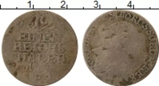Монета 1/12 талера Пруссии 1767 года Серебро Фридрих II