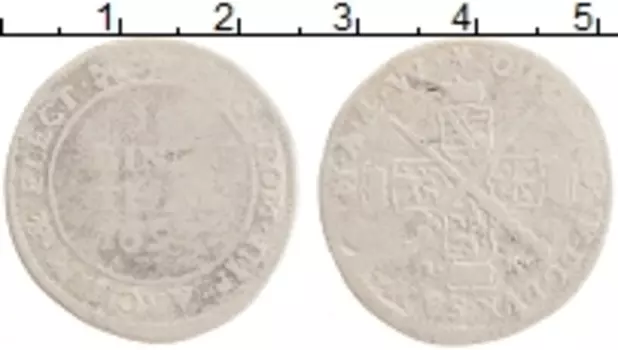 Монета 1/12 талера Саксонии 1692 года Серебро Иоганн Георг IV