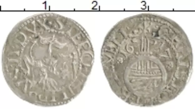 Монета 1/24 талера Померании 1617 года Серебро Филипп II