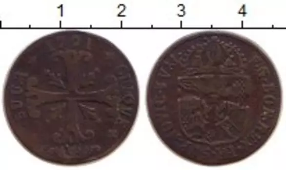 Монета 1/2 батзена Ньюшателя 1791 года Серебро