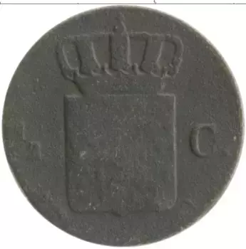 Монета 1/2 цента Нидерланд 1857 года Медь