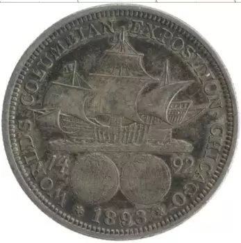 Монета 1/2 доллара Америки 1893 года Серебро Всемирная Колумбийская выставка в Чикаго