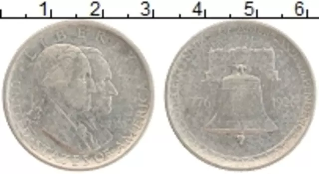 Монета 1/2 доллара Америки 1926 года Серебро Юбилей независимости