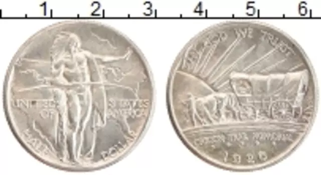 Монета 1/2 доллара Америки 1926 года Серебро Мемориал Орегонский путь