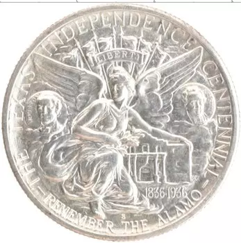 Монета 1/2 доллара Америки 1935 года Серебро 100 - летие штату Техас S