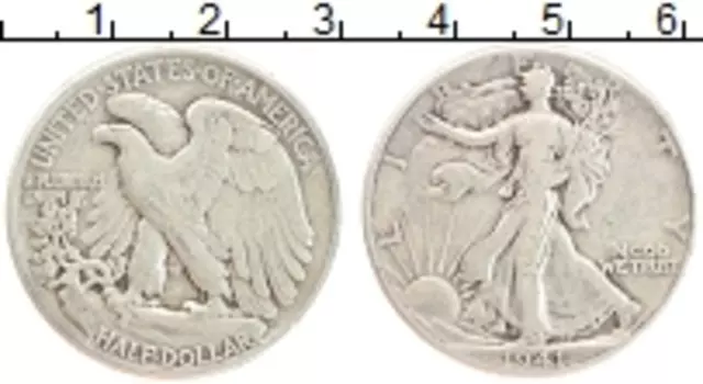 Монета 1/2 доллара Америки 1941 года Серебро