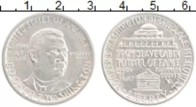 Монета 1/2 доллара Америки 1946 года Серебро Букер Ти Вашингтон