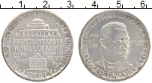 Монета 1/2 доллара Америки 1946 года Серебро Букер Ти Вашингтон