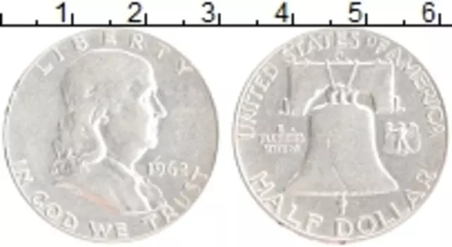 Монета 1/2 доллара Америки 1962 года Серебро Колокол свободы