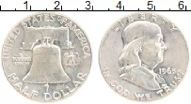 Монета 1/2 доллара Америки 1963 года Серебро