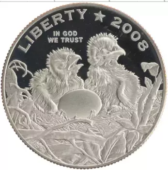 Монета 1/2 доллара Америки 2008 года Медно-никель Белоголовый орлан