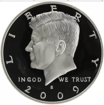 Монета 1/2 доллара Америки 2009 года Серебро S