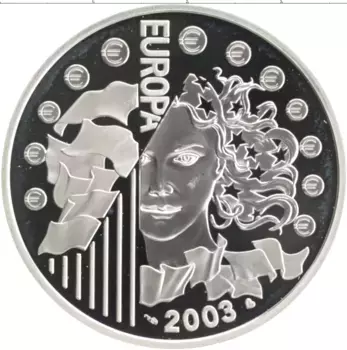 Монета 1/2 евро Франции 2003 года Серебро Европа