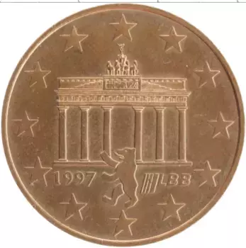 Монета 1/2 евро Германии 1997 года Медь UNUSUAL