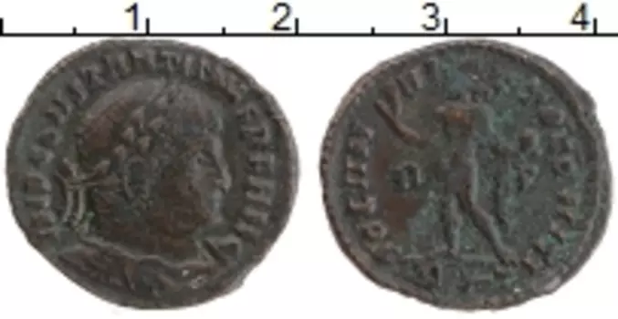Монета 1/2 фоллиса Древнего Рима Медь Константин II 337-340 гг
