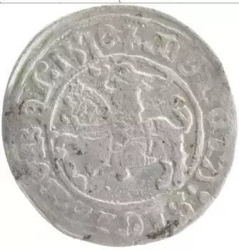 Монета 1/2 гроша Литвы Серебро Сигизмунд I Старый