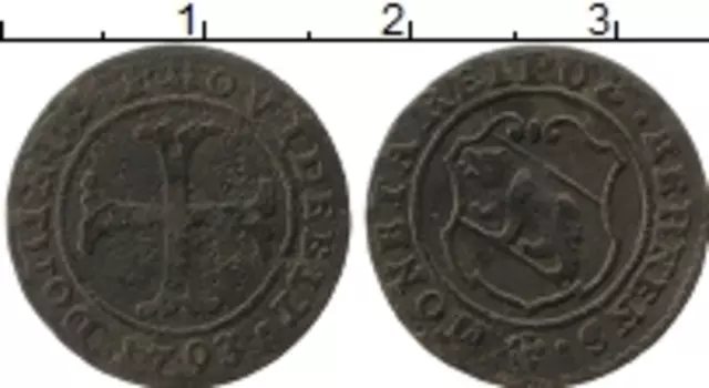 Монета крейцер Берна 1793 года Медь KM#115