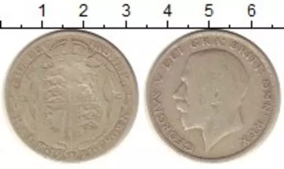 Монета 1/2 кроны Англии 1921 года Серебро Георг V
