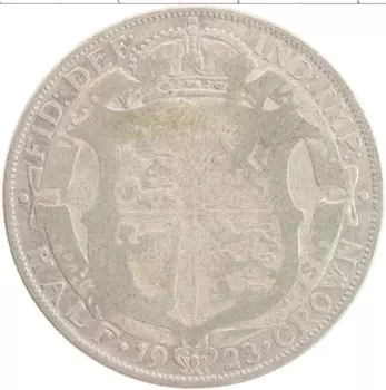 Монета 1/2 кроны Англии 1923 года Серебро Георг V