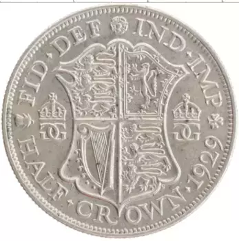Монета 1/2 кроны Англии 1929 года Серебро Георг V