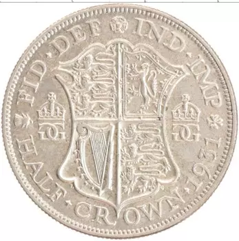 Монета 1/2 кроны Англии 1931 года Серебро Георг V