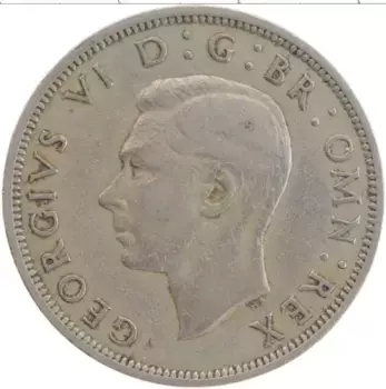 Монета 1/2 кроны Англии 1948 года Медно-никель Георг VI