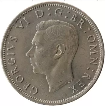 Монета 1/2 кроны Англии 1948 года Медно-никель Георг VI