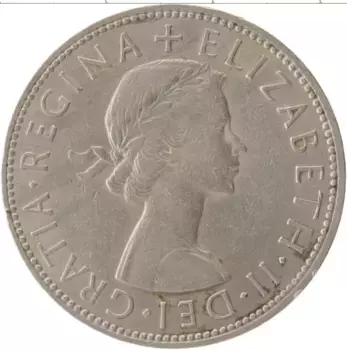Монета 1/2 кроны Англии 1962 года Медно-никель Елизавета II
