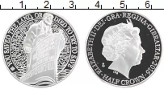 Монета 1/2 кроны Гибралтара 2016 года Серебро За штурвалом торгового флота