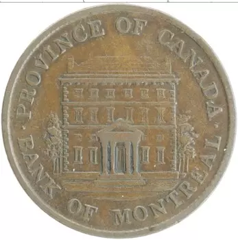 Монета 1/2 пенни Канады 1844 года Медь Токен
