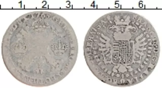 Монета 1/2 талера Брабанта 1763 года Серебро Франциск I
