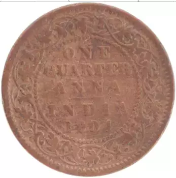 Монета 1/4 анны Британской Индии 1904 года Бронза Эдуард VII