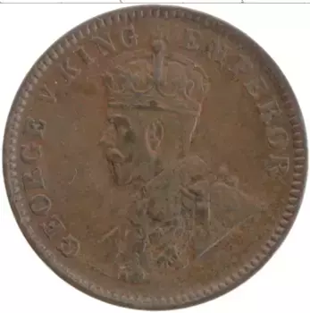 Монета 1/4 анны Британской Индии 1934 года Бронза Георг V