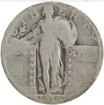Монета 1/4 доллара Америки 1926 года Серебро