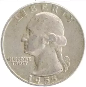 Монета 1/4 доллара Америки 1955 года Серебро Джордж Вашингтон