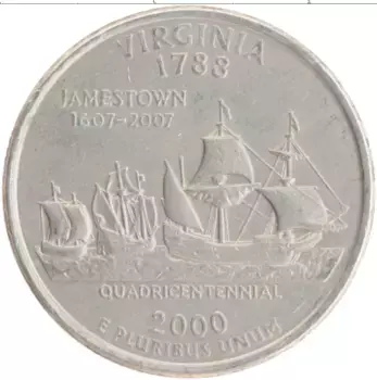 Монета 1/4 доллара Америки 2000 года Медно-никель Р