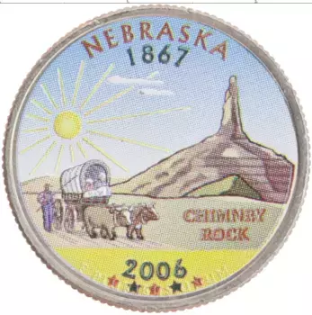 Монета 1/4 доллара Америки 2006 года Медно-никель Цветная