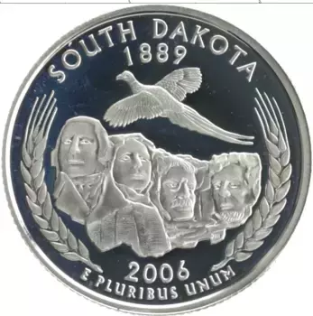 Монета 1/4 доллара Америки 2006 года Серебро S