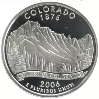 Монета 1/4 доллара Америки 2006 года Серебро S