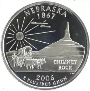 Монета 1/4 доллара Америки 2006 года Серебро S