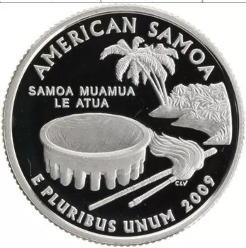 Монета 1/4 доллара Америки 2009 года Серебро S