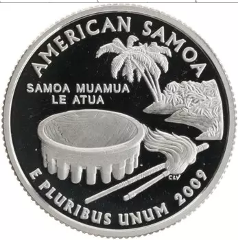 Монета 1/4 доллара Америки 2009 года Серебро S
