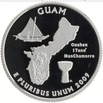 Монета 1/4 доллара Америки 2009 года Серебро S