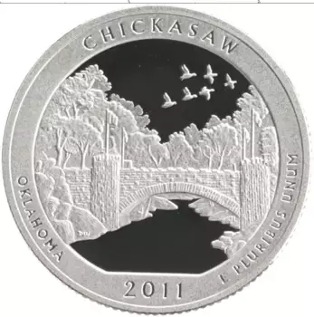 Монета 1/4 доллара Америки 2011 года Серебро S